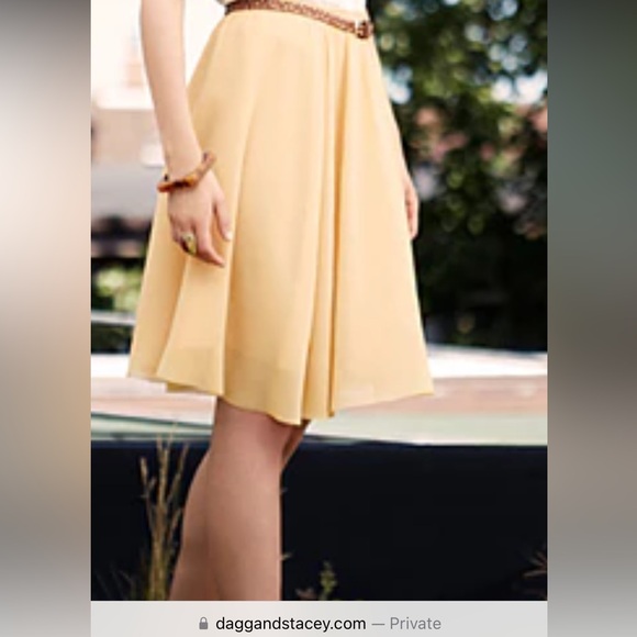 Dagg & Stacey yellow silk skirt (size 4) - Picture 6 of 7